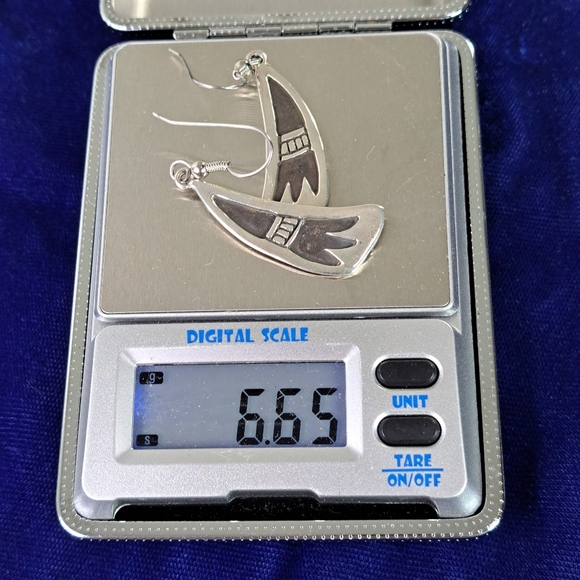 Claw Sterling Silver Dangle Earrings - Picture 8 of 12